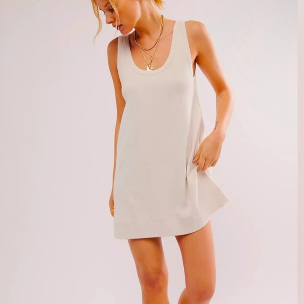 NWT- Free People Tracey Mini Beige Dress in Medium